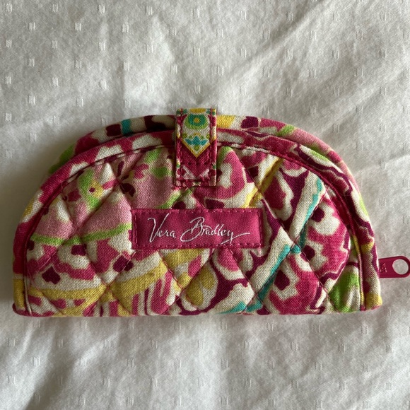 VERA BRADLEY PINK CAPRI QUILTED TRAVEL JEWELRY CASE. - Picture 1 of 5